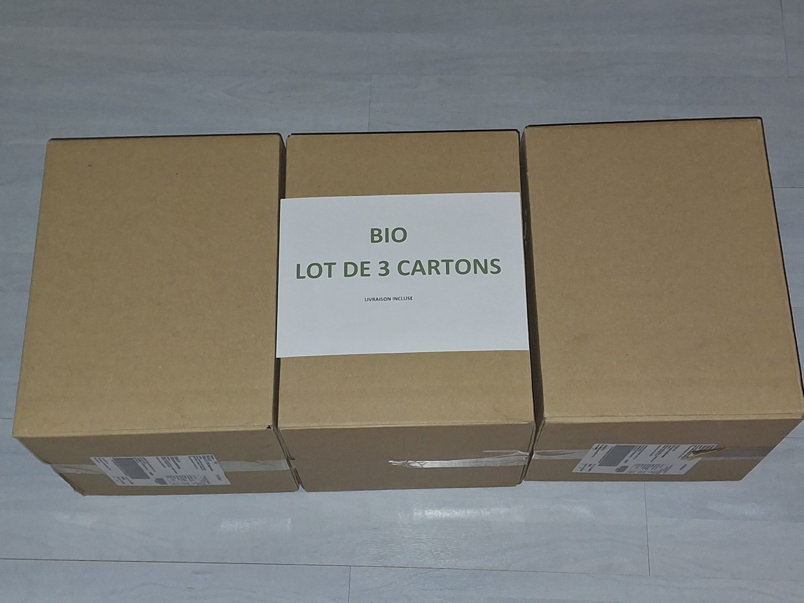 3 cartons bio