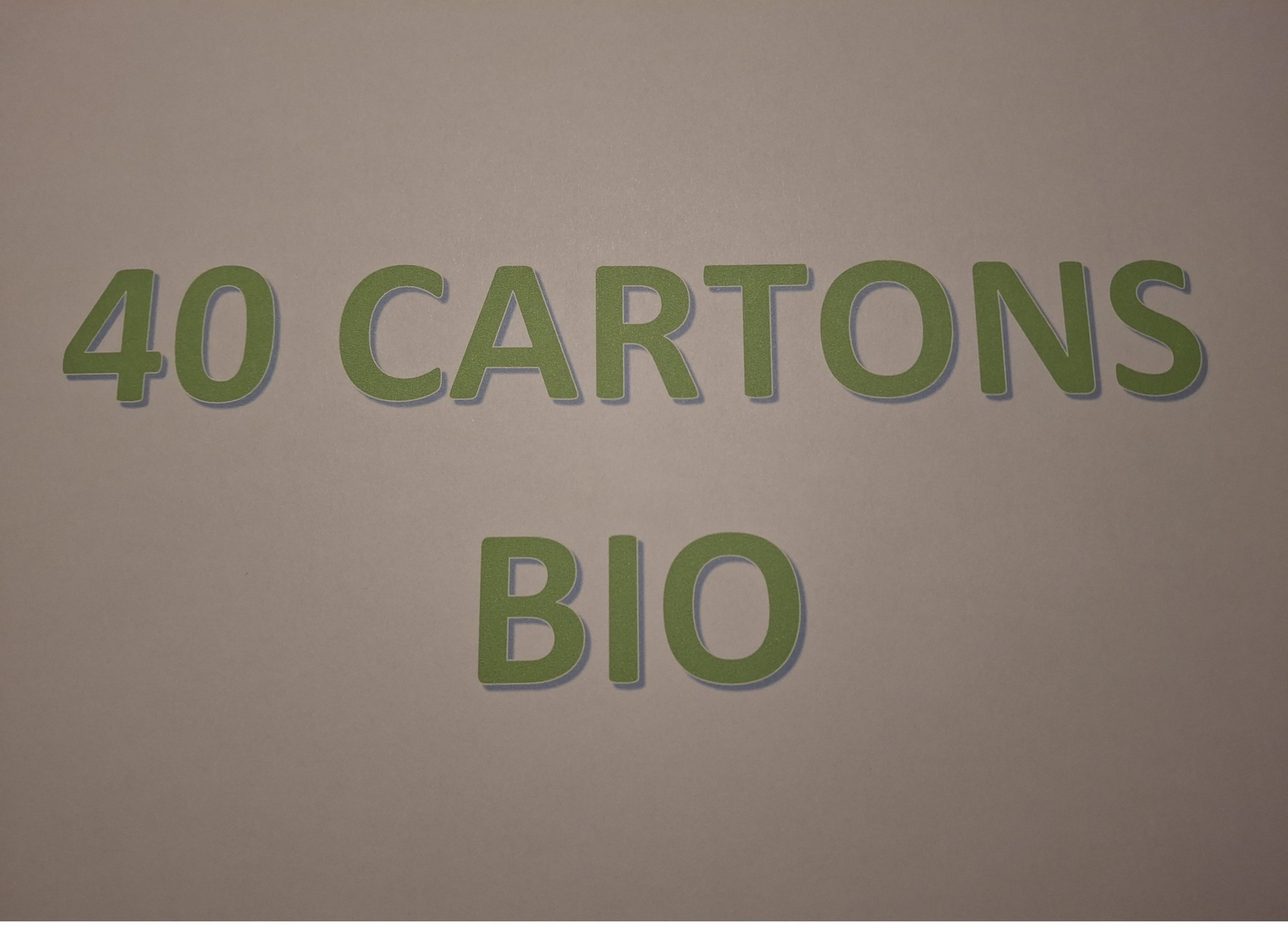 40 CARTONS BIO CLAIR